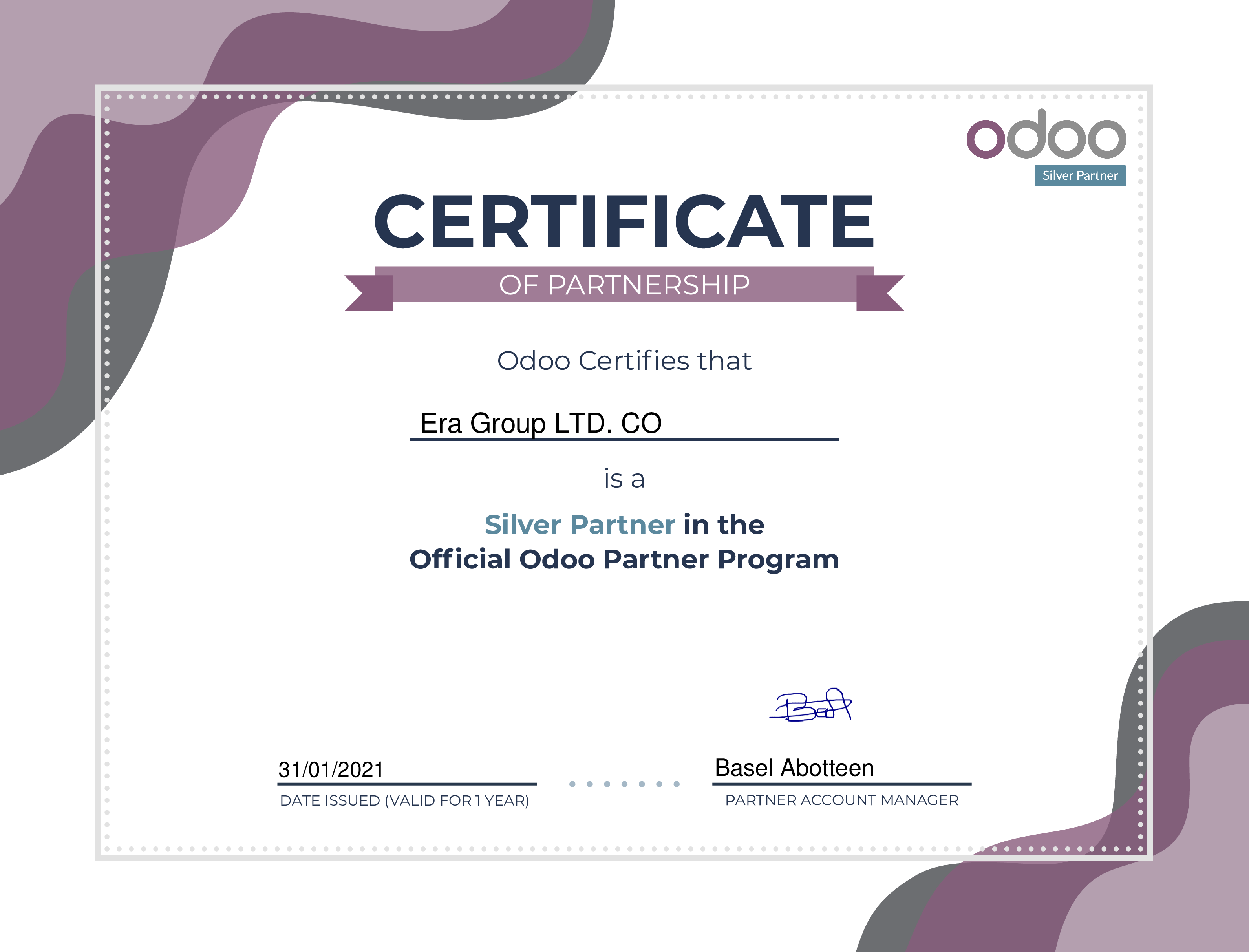 Odoo Silver Partner